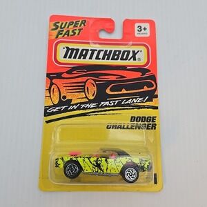 Matchbox Dodge Challenger Yellow 1993 Fast Lane‎